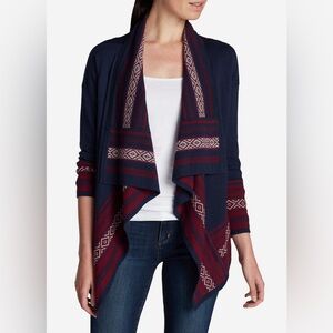 Eddie Bauer Size Large Cardigan Navy Blue